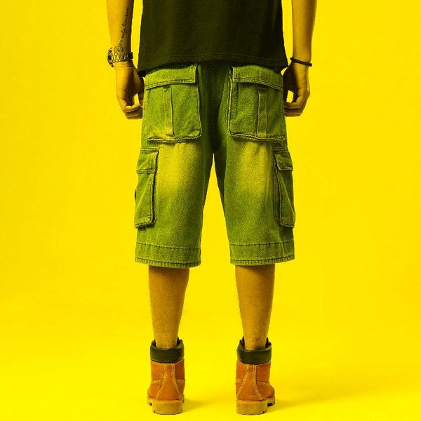 Мужские джинсы больших размеров Fat Guy Хип-хоп Брюки для скейтборда Мужские шорты Мужские джинсовые брюки Мужские свободные размеры 30-46Мужские