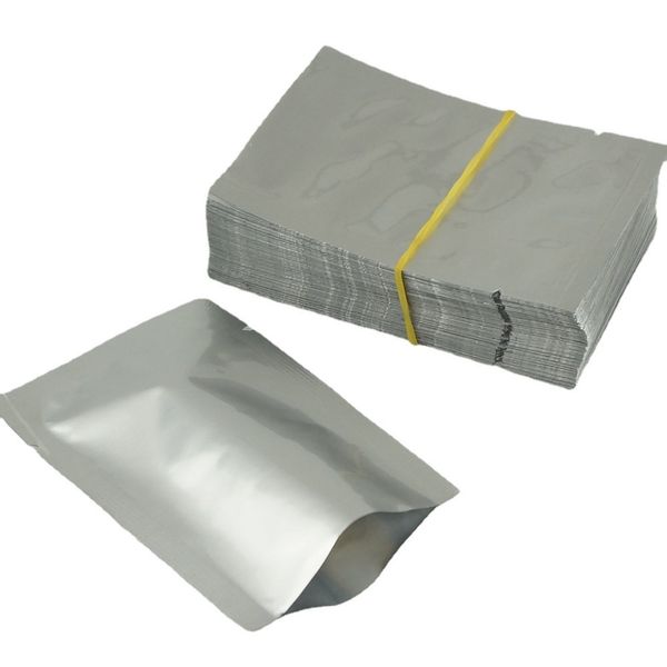 200pcs/lot 6x9cm açık üst kaplama alüminyum folyo torbası ısı contası plastik alüminize folyo vakum torbası çayı pudra paketleme torbası