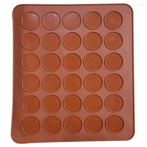 Placas Profissional grande 30 macarons muffins silicone assado de assalto de folha de tapete de bolos de molde de bolos de bolos