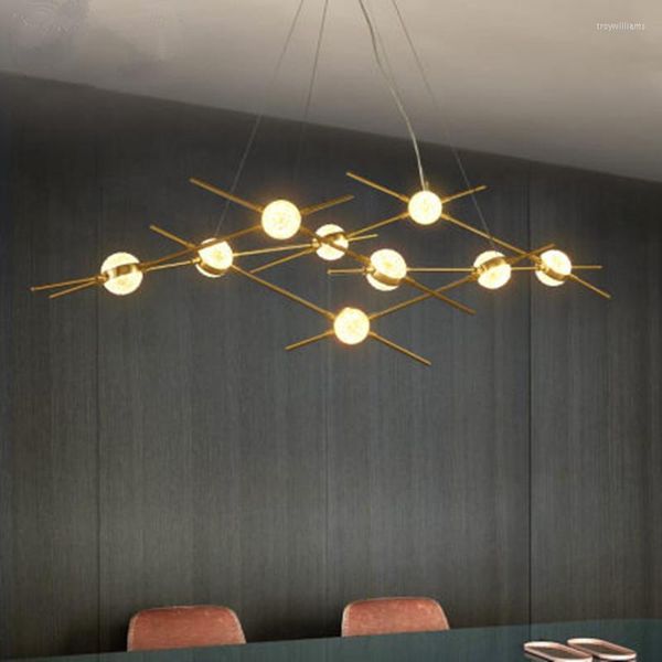Pendelleuchten Gold Einfaches LED-Licht Wohnzimmer Weiß Neutral Coole Hängelampe Moderne Küchenleuchte Beleuchtung Esszimmer