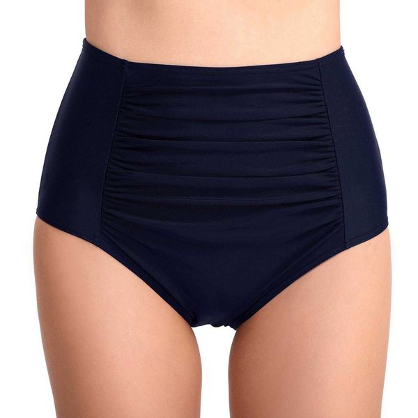 Пляжные брюки женские плиссированные узкие купальники модные плавки-футляр для живота