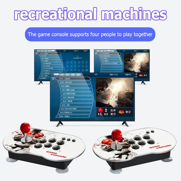 MT6 10000 jogos 4K HD Video Arcade Game Console Compatível com HD 3D Controlador Dual Joystick Game Player para PS1