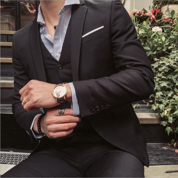 Ternos masculinos 2023 Classic Slim Fit Men Suit Formal Borgonha Borgonha Borgonha Tuxedo Conjunto de casamentos de negócios colete de jaqueta com calças 3pcs