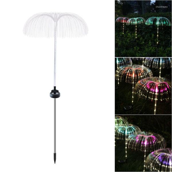 Lampada solare per fuochi d'artificio a fibra ottica con meduse, giardino esterno, lampada per fuochi d'artificio, per feste in giardino, decorazioni per matrimoni di Natale