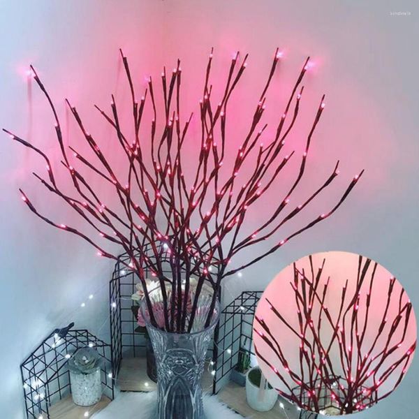Dekorative Blumen, LED-Licht, Lampenschnüre, künstliche Pflanze, Weihnachten, 20 LEDs, Weidenzweig, Hochzeit, Party, Weihnachtsbaumdekoration