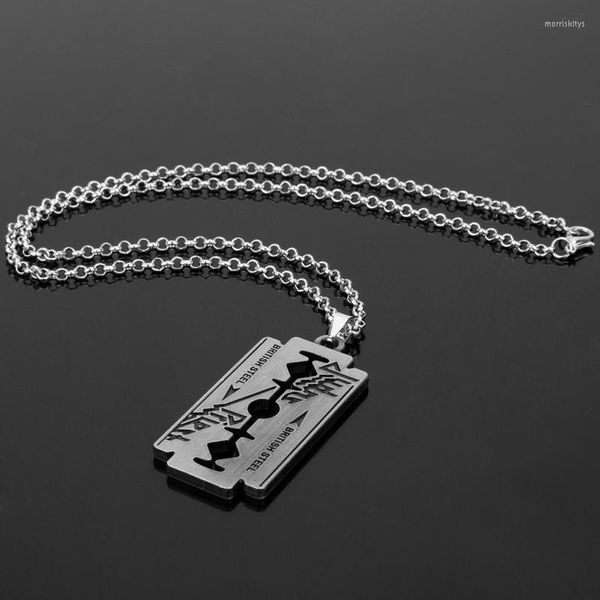 Подвесные ожерелья британская рок -группа Judas Pride Blade Coldace Personality Creative Razor Jewelry