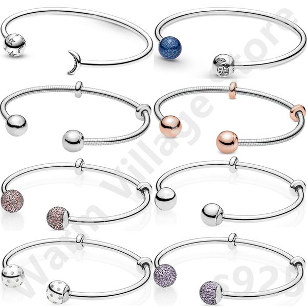 Braccialetti con ciondoli Original Womens Selling Jewelry Open Silver Craft 100% 925 Sterling Bead 230216