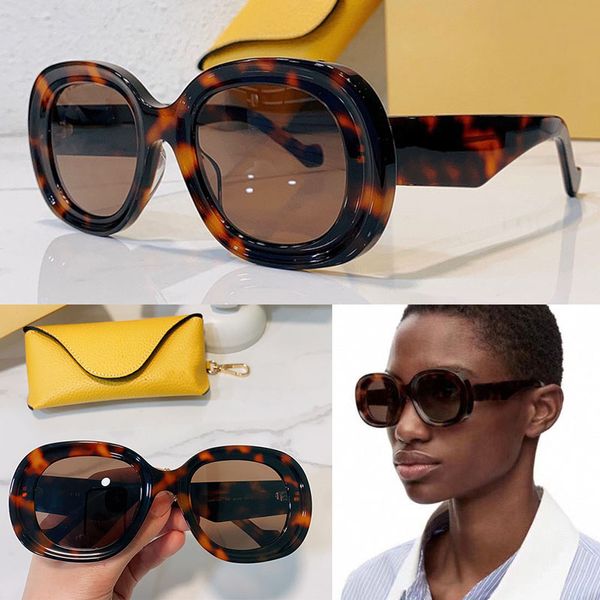 Damen-Spanien-Designer-Sonnenbrille 40103 für Damen Herren Acetat runde Form Sonnenbrille Herrenmode-Stil Radfahren Schützt die Augen UV400-Linse Schildpatt Gafas de Sol