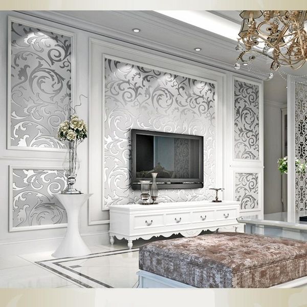 Обои окрашивают 3D Викторианский Дамаский варень с тиснением обои для домашней гостиной спальня декор настенные покрытия цветочная роскошная бумага