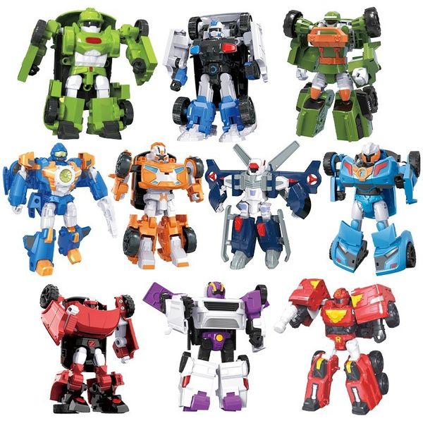 Action Toy Figure Mini Tobot Transformation Car To Robot Toys Corea Cartoon Brothers Anime Tobot Deformation Car Airplane Fire Engine Toys 230217
