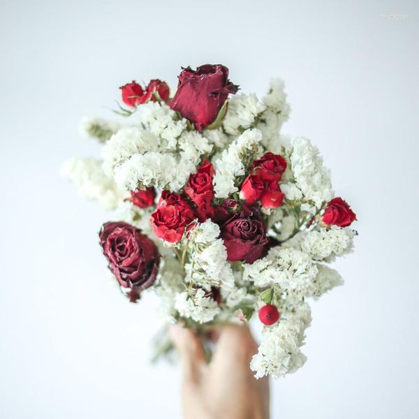 Fiori decorativi Fiori secchi naturali Gypsophila Decorazioni per feste a casa fai-da-te Cerimonia di festival Bouquet da sposa Oggetti di scena Centrotavola