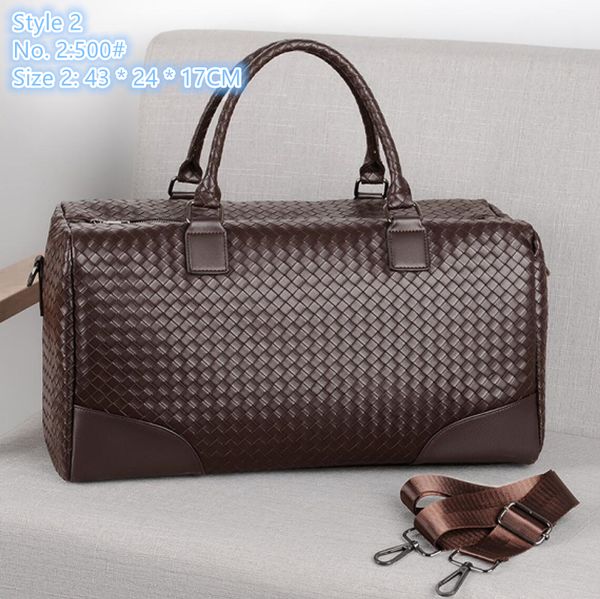 Fabbrica all'ingrosso maschi borse a tracolla 2 stili Street Fashion Woven Borsa semplice joker in pelle solida zaino bagnato e separazione a secco sacca di fitness