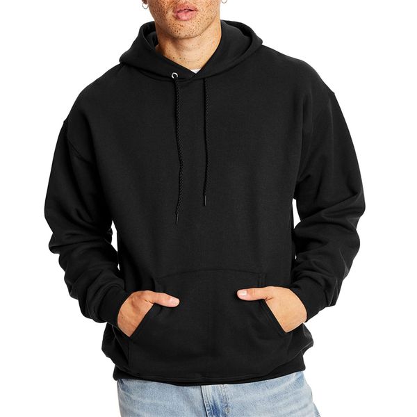 Herren Sweatshirt Fleece Hoodie Baumwollmischung Fleece Kapuzenpullover Plüsch Pullover Hoodie