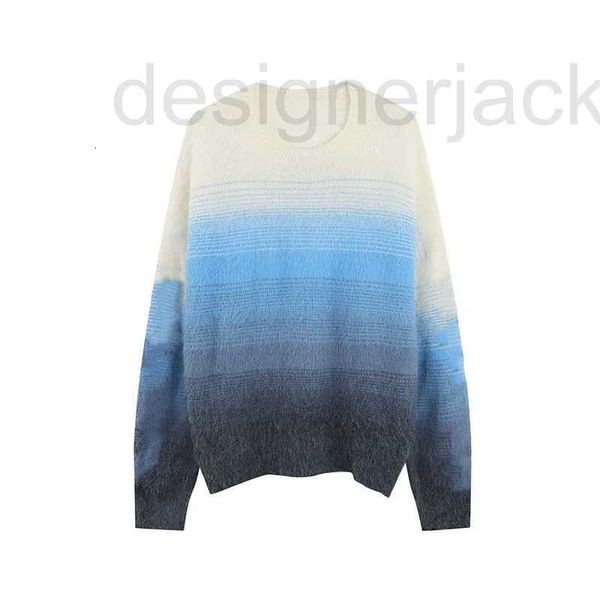 Suéteres masculinos Designer Mohair Stripe Fashion Sweater Loose Harajuku Coreano Unissex Clothing Spring New Top Brand Brand Masculino Feminino Pulloves de malha