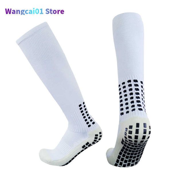 Meias masculinas de Wangcai01 Longo Meias de Futebol Longo MultiPs Sports Anti Slip Grip Rugby Men and Women Soccer Socks 0217H23