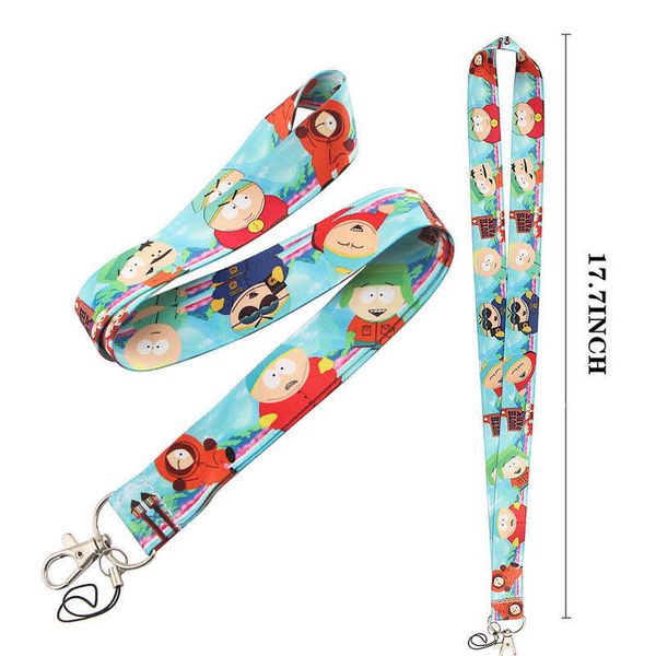 Schlüsselanhänger Kawaii South Park Cartoon Animation Handyseil Ausweis Lanyard Tag Lanyard Hängender Hals Schlüsselanhänger Kamera Sport Lanyard T230217