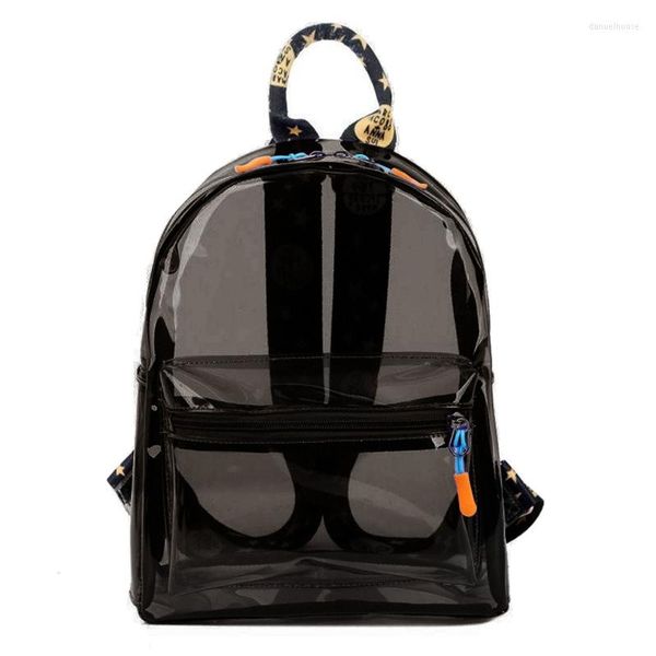 Bolsas escolares moda feminina clara mochila transparente mini bolsa de estudante de viagem fofa para meninas infantil mochila