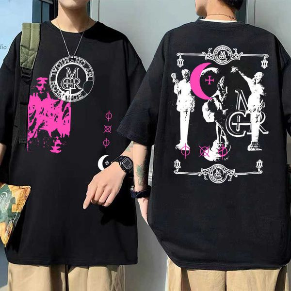 Мужские футболки My Chemical Romance MCR Dead Tshirt Men's Fashion Vintage T Roomts Негабаритные футболки Мужские женщины черный парад панк эмо-рок футболка J230217