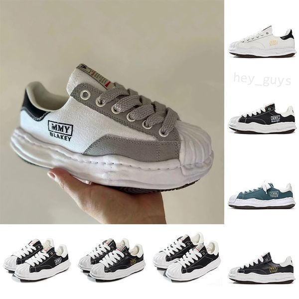 Top Designers Sapatos Casuais Maison Mihara Yasuhiro Miharas Sneakers de Moda de Lux￺ria Treinadores de Couro Original Mulheres Mulheres 35-44 Shell Head Low Flat Shoes