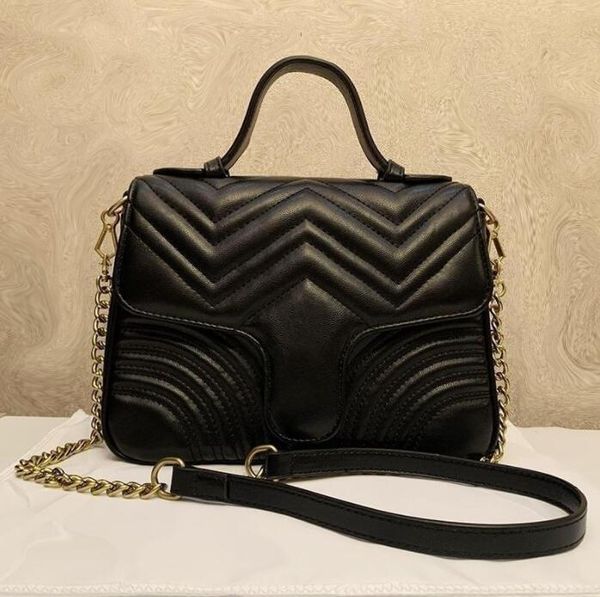 Borse firmate da donna di lusso 446744 Shopping alla moda Cartelle vera pelle Borse a catena Messenger cosmetico Borsa a tracolla Shopping Totes borsa a portafoglio con patta da donna