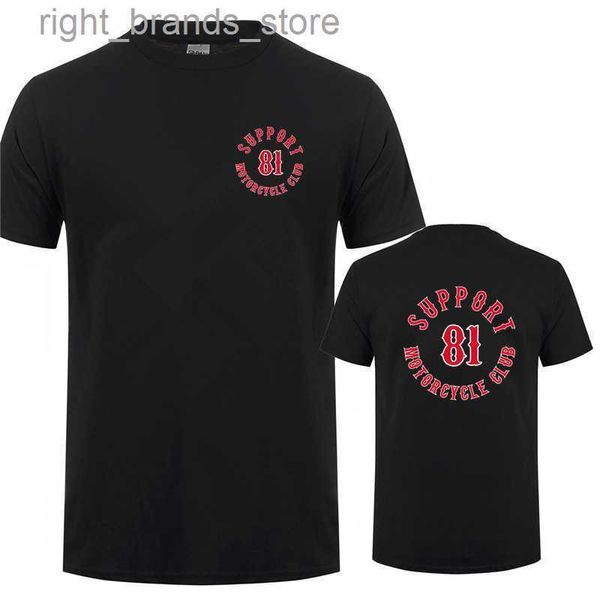 Herren T-Shirts Herren T-Shirts Support 81 Motorcycle Club bis 2019 T-Shirt Sommer Herren Baumwolle Kurzarm T-Shirts Support 81 Man Tops T-Shirt 0217V23