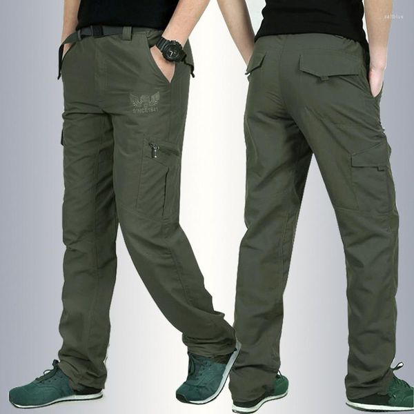 Pantaloni da uomo Cargo militare da uomo sottile estivo casual elasticizzato pantaloni traspiranti ad asciugatura rapida pantaloni da jogging leggeri lavoro militare tattico