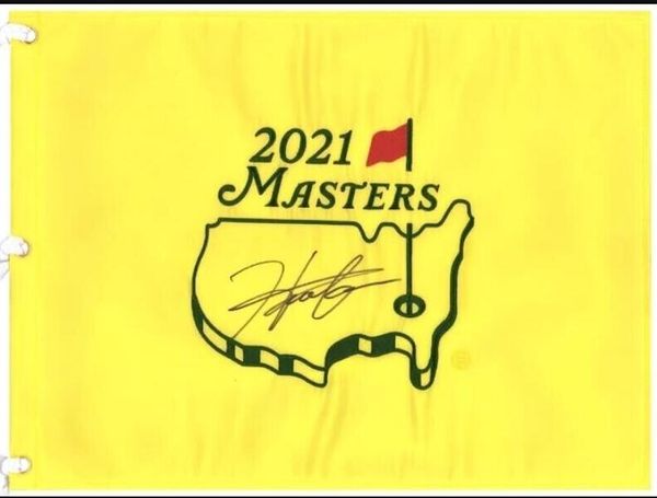 Matsuyama autografado assinado assinado Auto Collectable Masters Open Golf Pin Bandando