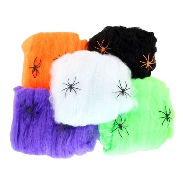 Halloween Liefert 5 Farbe Spinnennetz Stretchy Spinnennetz Mit Für Party Ktv Requisiten Bar Spukhaus Dekoration Großhandel Drop Lieferung Dhu5Y