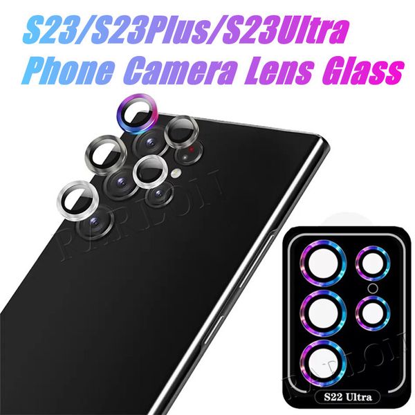 S24 Ultra Eagle Eye Mobile Phone -Kamera -Objektivschutz für iPhone 15 14 Pro Max 13 Samsung S23 plus S22 Metall -Fram und Glassfilm 2 in einem mit Positionierung intall Film