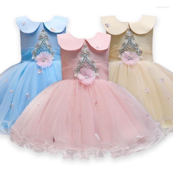 Mädchen Kleider Europäischen Trend Store 2023 Nette Baby 1 Jahre Geburtstag Für Mädchen Mesh Prinzessin Kleid Säugling Taufe Party Kostüm