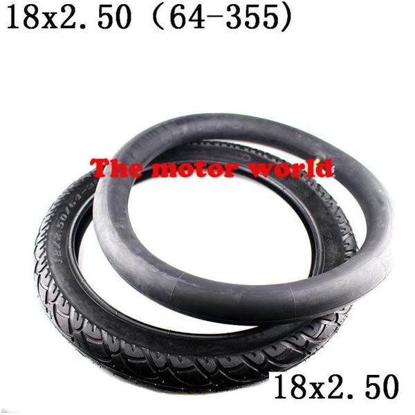 Rodas de motocicleta pneus interno e externo pneu com boa qualidade 18x2.50 64355 pneus se encaixa