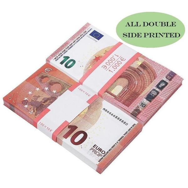 Funny Toys Wholesale Top Quality Prop EURO 10 20 50 100 Cópia Falsa Notes Billet Movie Money que parece verdadeiro euros de euros colecionando colecionamento dh6zg