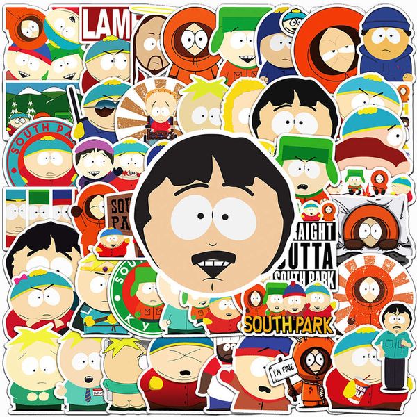 Outros acessórios de moda 10/30/50pcs animação de desenhos animados adesivos Southpark STAPORES PROMEIRA DE PROFERIOR PVC DIY DIY Skateboard Guitar Bagage Sticker for Kids