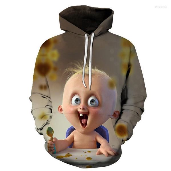 Felpe con cappuccio da uomo 2023 Felpa con cappuccio da uomo maschile Hip Hop Fashion Felpa con cappuccio Felpa casual Divertente BaBy Anime Manica lunga Formato asiatico S-6xl