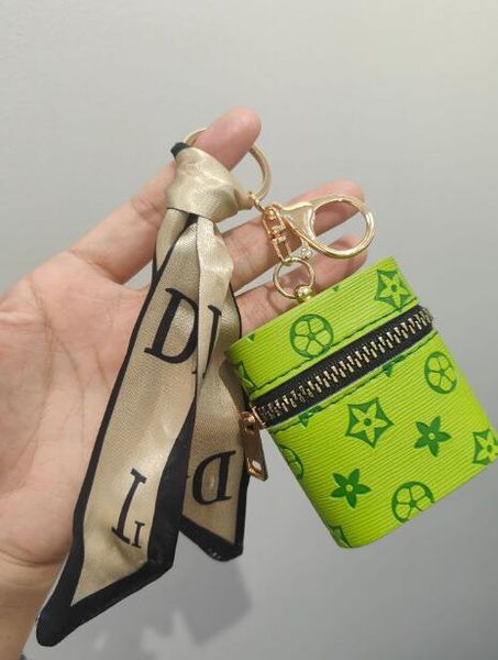 Designer PU Leather Car Keychain with key chain coin purse Pendant Charm - Fashionable Jewelry Keyring Holder for Presbyopia
