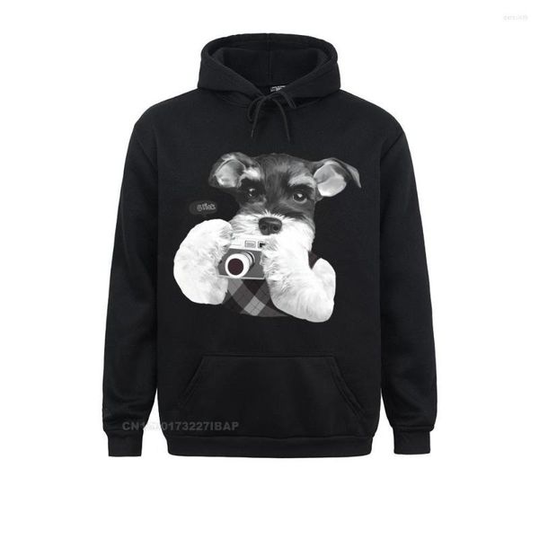 Felpe con cappuccio da uomo Schnauzer Dog Dream Harajuku uomo divertente con camicia per fotocamera giacca di marca di moda regalo autunnale 2023