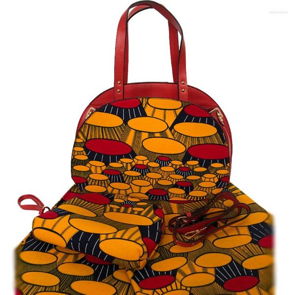 Вечерние сумки Tope Sediefe Cabric Made Sudbag и 6 Yards Fabirc Set African Print с сумкой, чтобы соответствовать вечеринке