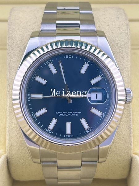 Eine originale 1:1 2023 Diver Sport-Armbanduhr Datejust Bright Blue Herrenuhr m126334 0001, brandneue Automatik