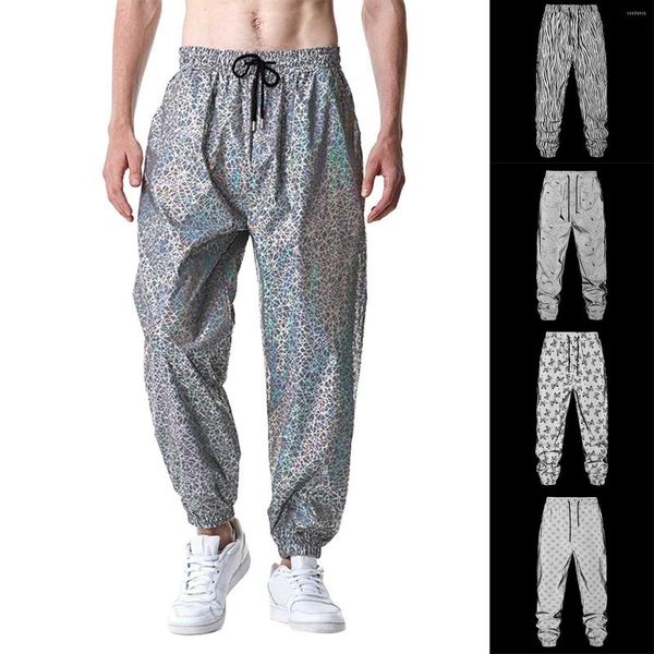 Herrenhosen Herrenmode Lose Hip Hop Fluoreszierende Leggings Für Jugend Nachtsport Jogging Männer Bunt