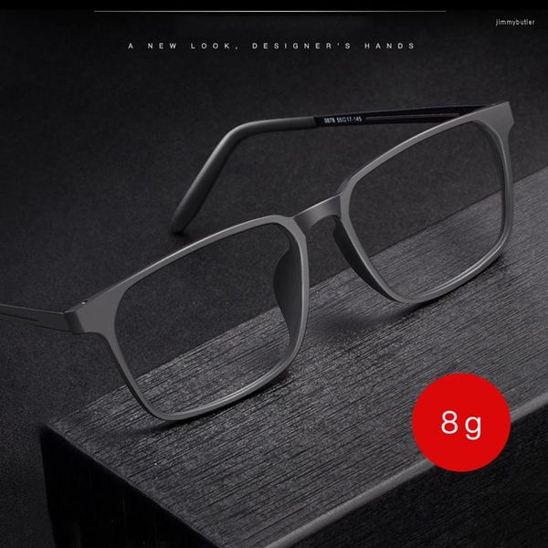 Güneş Gözlüğü Çerçeveleri Gmei Optik Gözlükler Erkekler ve Kadınlar İçin Çerçeve 8878 Titanyum Titanyum Esnek Bacaklar TR90 Plastik Ön Jant Gözlük Gözlükleri
