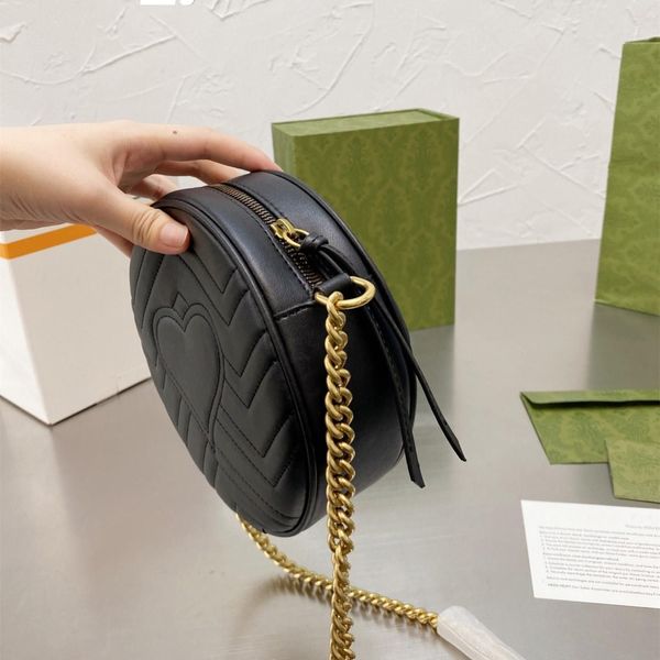 2003 роскошные дизайнерские сумочка сумка для плеча H Quality Women Sadbags Chain Circular Sacks