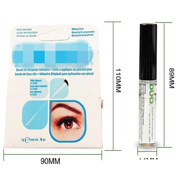 Outros itens de beleza de sa￺de 2021 Brand Cosmetic Tools Adesives de c￭lios de olho de olho cola de cola de cola de cola de vitaminas brancas/transparente/preto 9g ne dhwgt