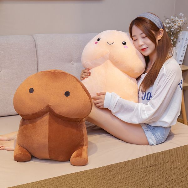 Simpatico peluche a forma di pene color carne Cuscino morbido sexy Farcito Cuscino divertente Simulazione Bel regalo per la fidanzata Peluche Kawaii