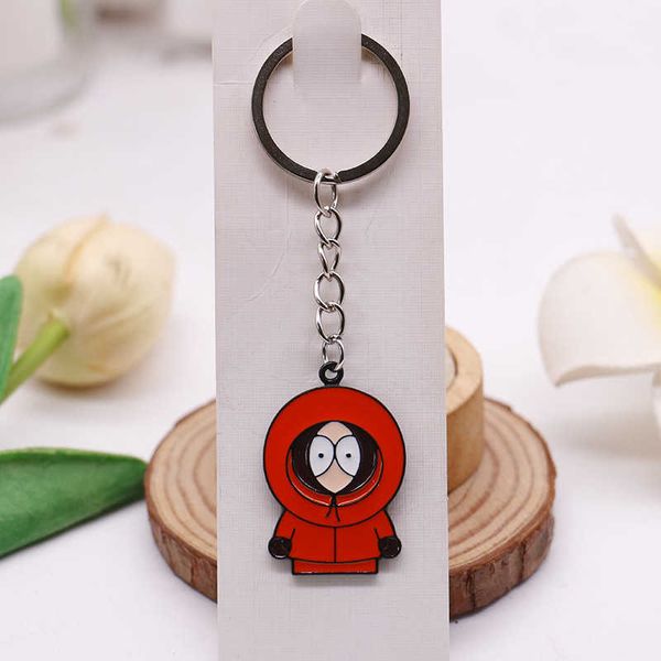 Tornari anime europei e americani South Park Cartoon in lega di portachia porta Key's Fashion's Fashion Chain Borse Ornaments Accessori T230217