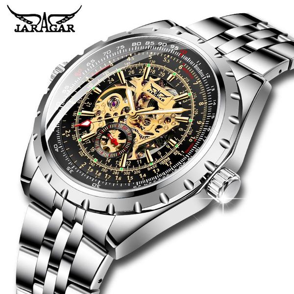 Нарученные часы мужчины Автоматические механические часы серебряные белые стальные стальные самеры.