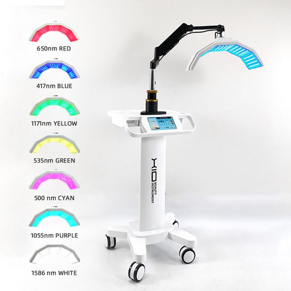 articoli di bellezza 7 colori Led PDT Bio-Llight Therapy Face Photodynamic Salon Spa Stringere lo strumento di ringiovanimento della pelle per la rimozione delle rughe dell'acne