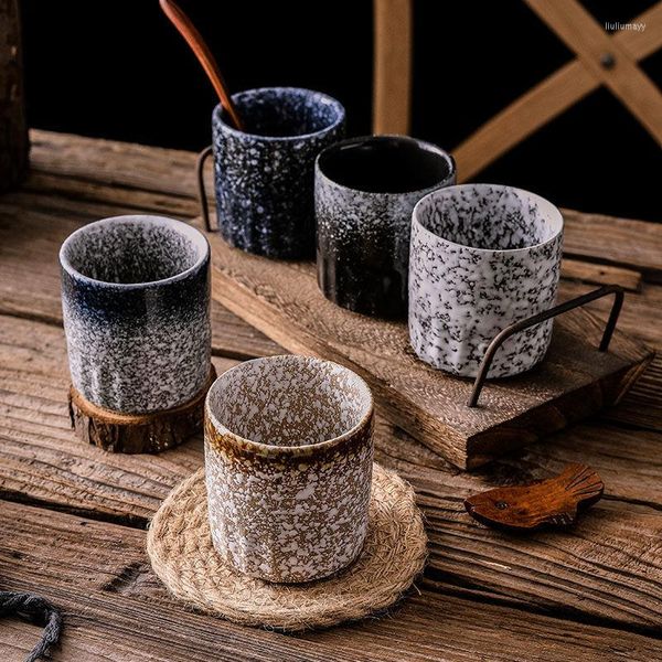 Чашки блюдцы Rhe 200 мл японского чая чайной чашки керамические кофейные кружки пивные виски стеклянная посуда латте