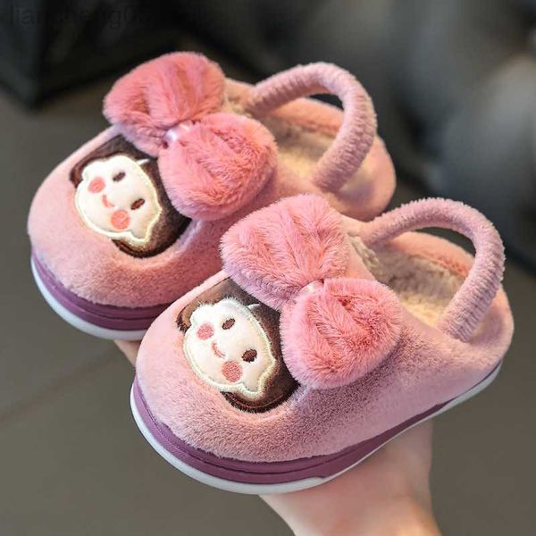 Pantofole per bambini in cotone Pantofole per bambini Cute Princess Girls Coperta per la casa Antiscivolo Calore Pantofole in cotone per bambini Scarpe per bambini W0217