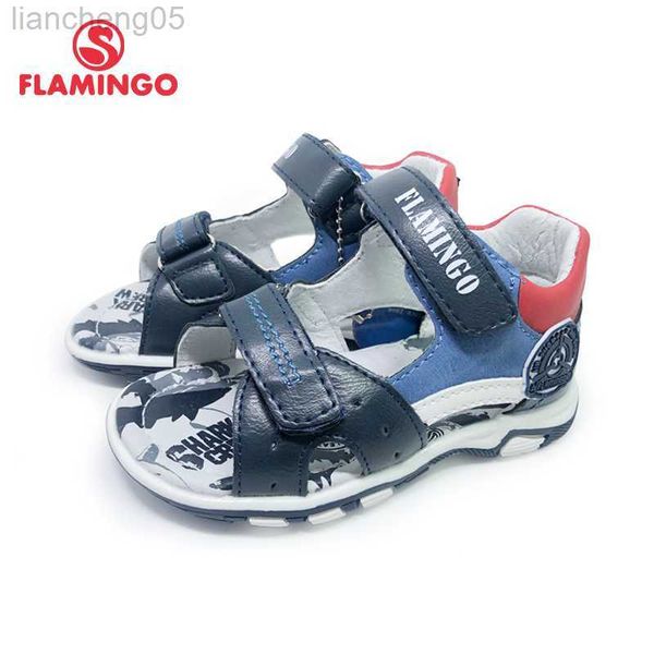 Сандалии Flamingo Brand Summer Kids Shoes Leathers стельки с закрытыми пальцами на открытом воздухе для детей для детей 22-27 Freeshipping 201s-DK-1818 W0217