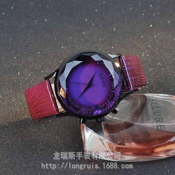 Нарученные часы мода HK Brand Brand Quartz Lady Watch Ownestone Водонепроницаемый женский подлинный кожа